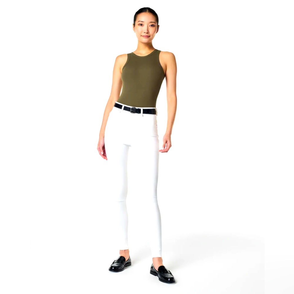 Spanx white ankle skinny jeans. Large. Hidden core shaping technology. Great!